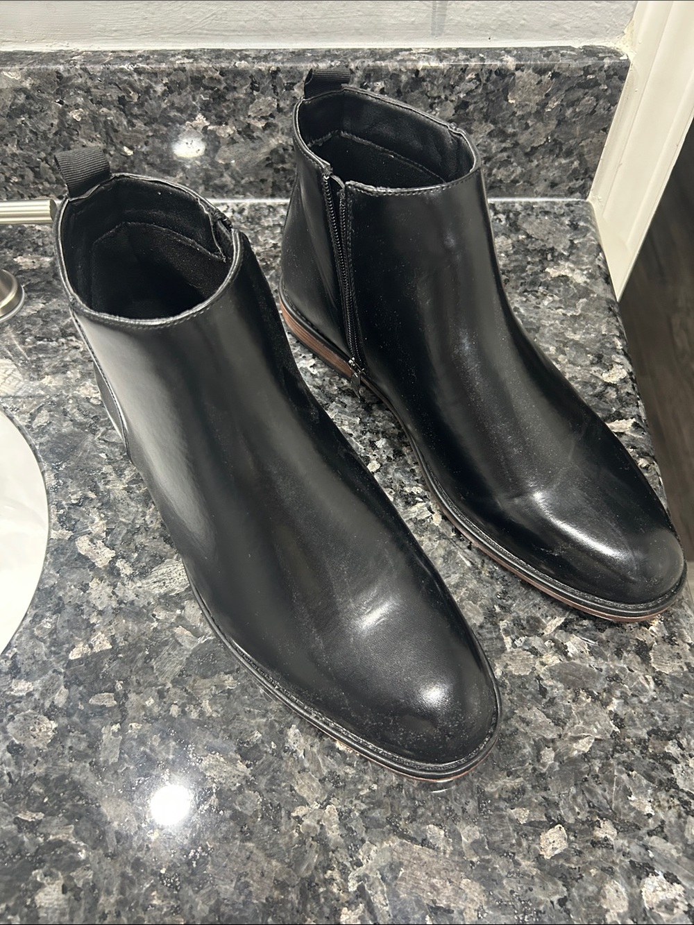 New York & Company Black Leather Chukka Boots